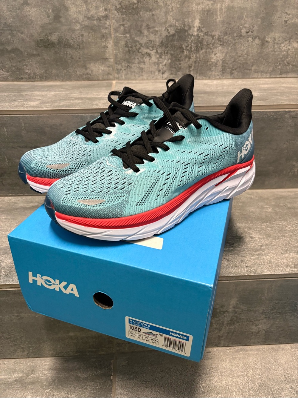 Hoka One One MEN Shoes Clifton 8 RTAR 1119393 Size 10.5D Tail Running Training